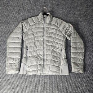 The North Face Summit Series Jacket Womens MEDIUM Gray Puffer Insulated Zip